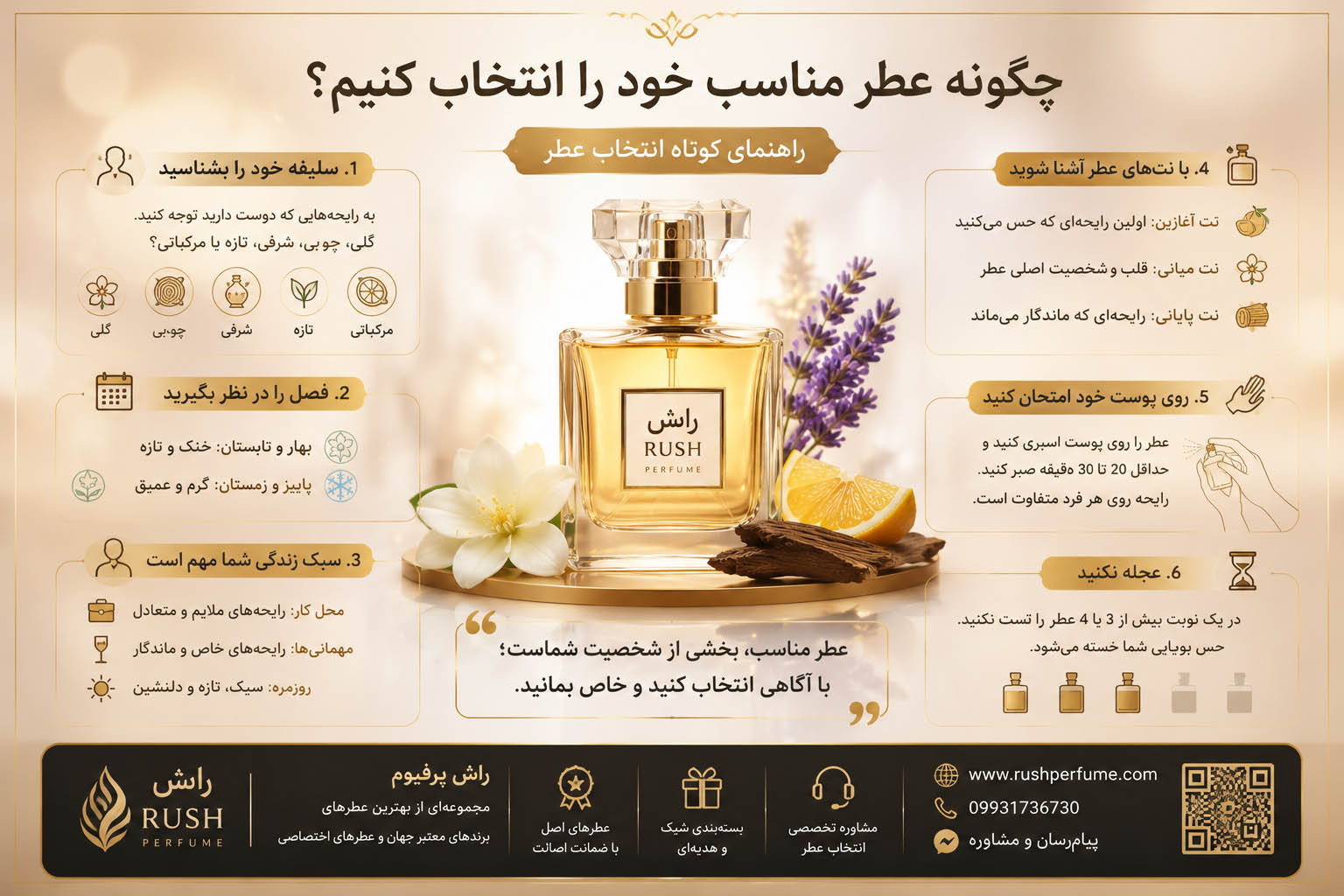 چگونه عطر مناسب خود را انتخاب کنیم؟ | راهنمای کامل انتخاب عطر